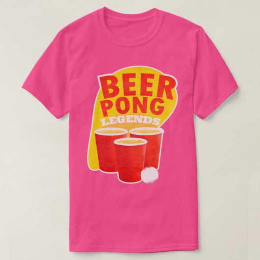 Beer Pong Legends Drink Game Team T-shirt (Design voorkant)
