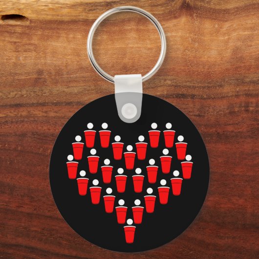Beer Pong Love Sleutelhanger (Voorkant)