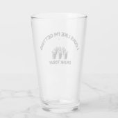 Beer Pong Modus | Dronken Worden Vandaag Pintglas Glas (Achterkant)