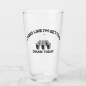 Beer Pong Modus | Dronken Worden Vandaag Pintglas Glas (Voorkant)