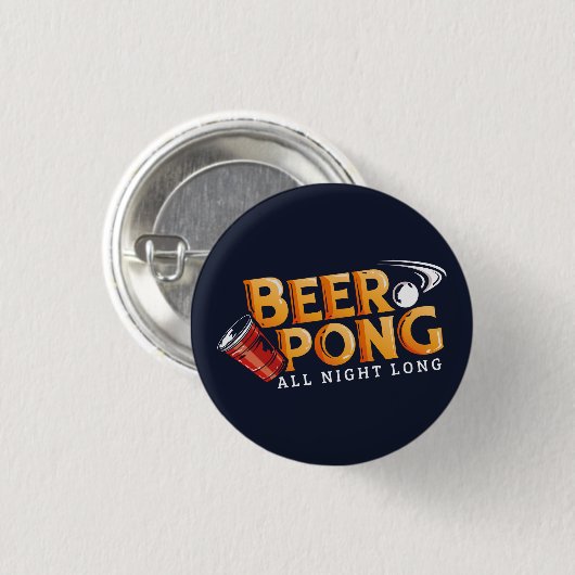 Beer Pong - overnachting lange zomer Ronde Button 3,2 Cm (Voorkant /achterkant)