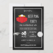 Beer Pong Party Celebration Chalkboard Uitnodiging (Voorkant)