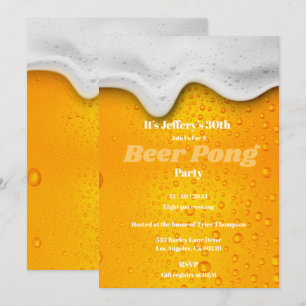 Beer pong party Invitation Kaart