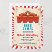 Beer pong party Invitation Kaart (Voorkant / Achterkant)