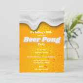 Beer pong party Invitation Kaart (Staand voorkant)