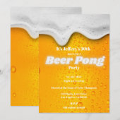 Beer pong party Invitation Kaart (Voorkant / Achterkant)