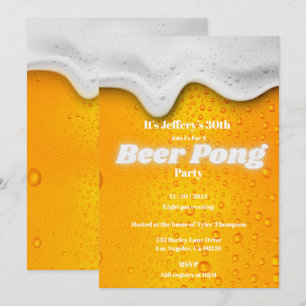 Beer pong party Invitation Kaart
