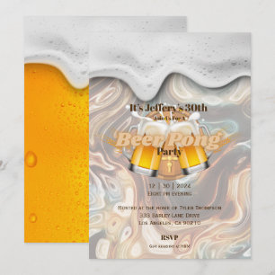 Beer pong party Invitation Kaart