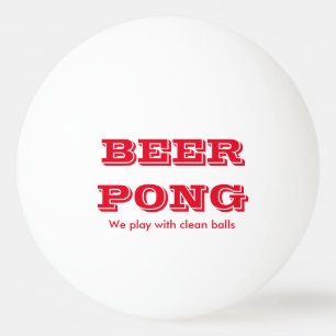 Beer Pong Play met Clean Balls 2 Pingpongbal