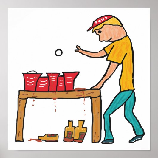 Beer Pong Poster (Voorkant)