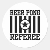 Beer Pong Ronde Sticker (Voorkant)