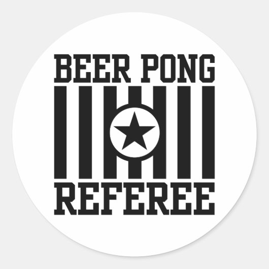 Beer Pong Ronde Sticker (Voorkant)