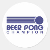 Beer Pong Ronde Sticker (Voorkant)