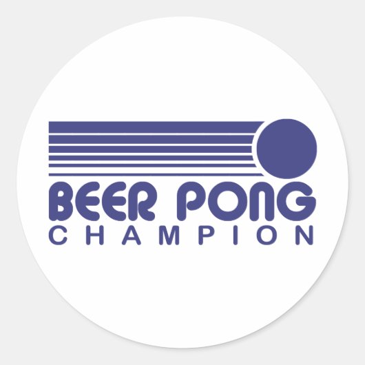 Beer Pong Ronde Sticker (Voorkant)