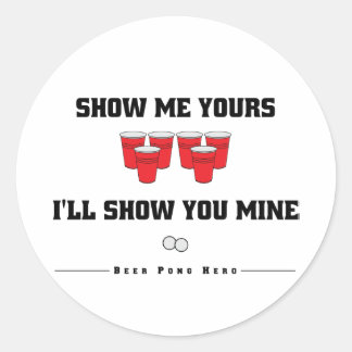 Beer Pong Show en vertel Stickers