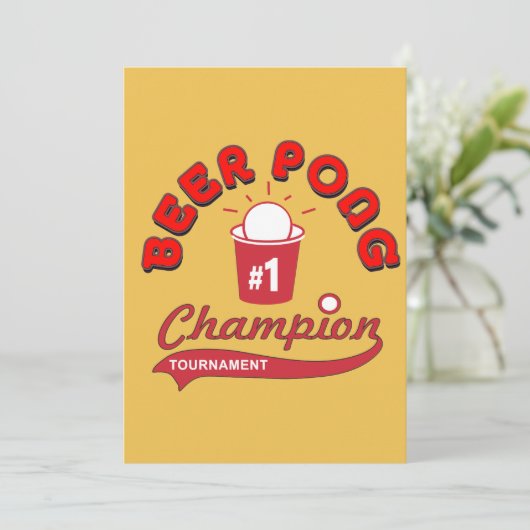 Beer Pong Tournament (Partij) Kaart (Staand voorkant)