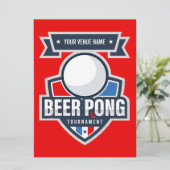 Beer Pong Tournament Rules Card Programmakaart (Staand voorkant)