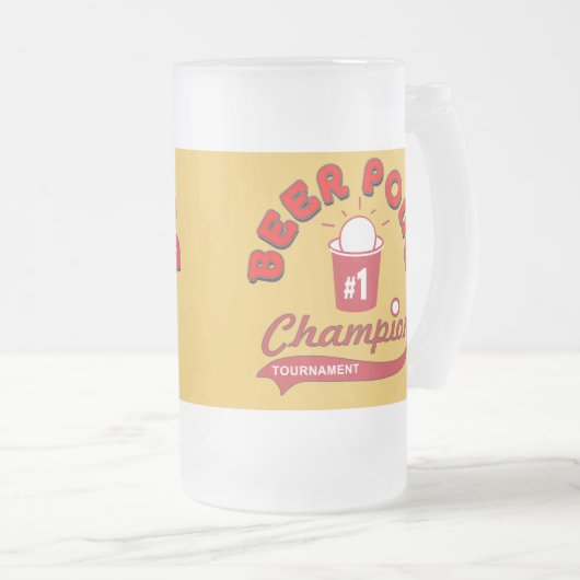 Beer Pong Trophy Matglas Bierpul (Voorkant rechts)