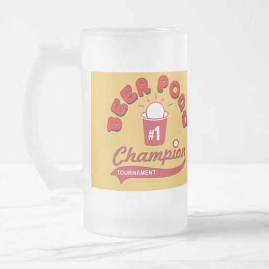 Beer Pong Trophy Matglas Bierpul (Links)