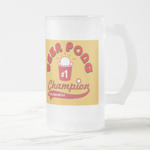 Beer Pong Trophy Matglas Bierpul