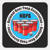 Beer Pong Vierkante Sticker (Voorkant)