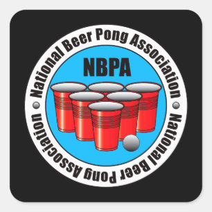 Beer Pong Vierkante Sticker