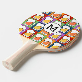 BEER Pop Art aangepast monogram pongpeddel Tafeltennisbatje