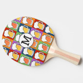BEER Pop Art aangepast monogram pongpeddel Tafeltennisbatje (Zijkant)