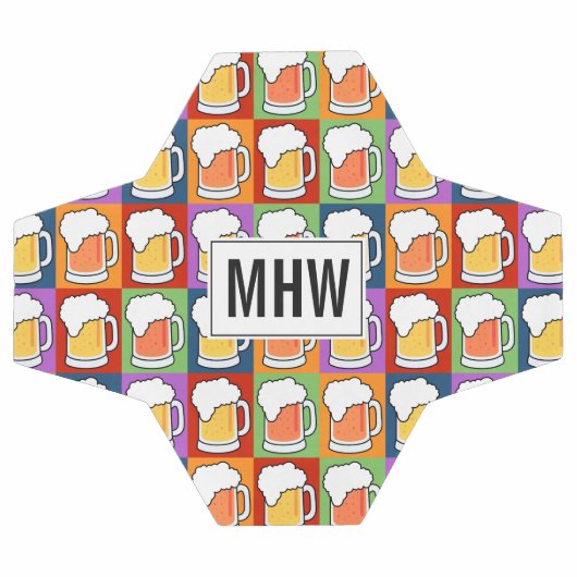 BEER Pop Art aangepast monogram voetbal (Enkel)