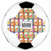 BEER Pop Art aangepast monogram voetbal (Voorkant)