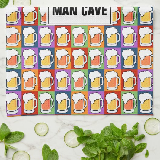 BEER Pop Art aangepaste handdoek (Gevouwen)