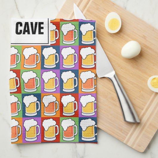 BEER Pop Art aangepaste handdoek (Quarter Fold)
