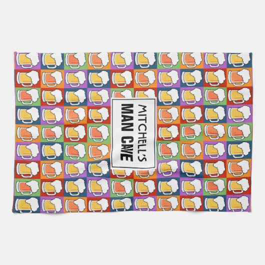 BEER Pop Art aangepaste handdoek (Horizontaal)