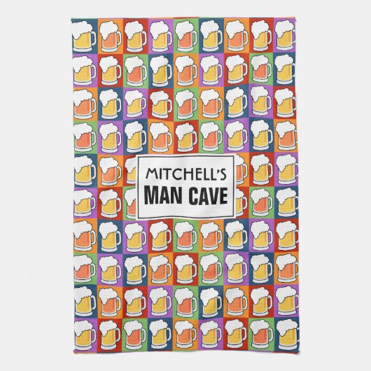 BEER Pop Art aangepaste handdoek (Verticaal)
