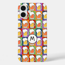BEER Pop Art aangepaste monogram-hoesjes iPhone 16 Plus Hoesje