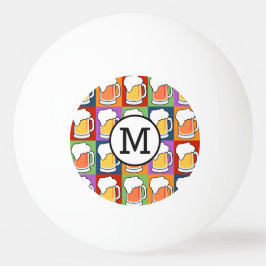 BEER Pop Art aangepaste monogram pingpongballen
