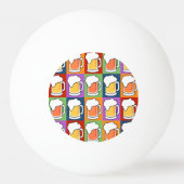 BEER Pop Art aangepaste monogram pingpongballen (Achterkant)