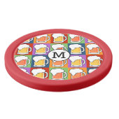 BEER Pop Art aangepaste monogram poker chips (Bovenkant)