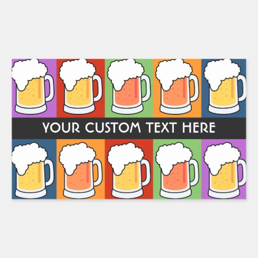 BEER Pop Art aangepaste stickers (Voorkant)