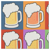 BEER Pop Art aanpasbare fabric Stof (Close Up)