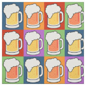 BEER Pop Art aanpasbare fabric Stof (Swatch)