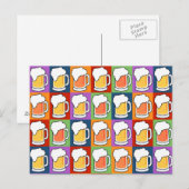 BEER Pop Art briefkaart (Voorkant / Achterkant)