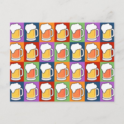 BEER Pop Art briefkaart (Voorkant)