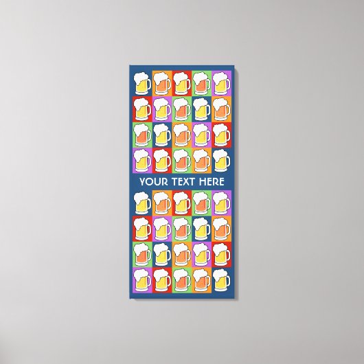 BEER Pop Art custom canvas print (Voorkant)