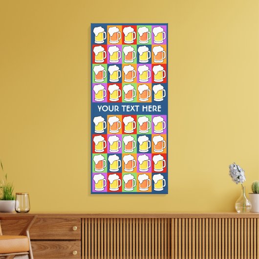 BEER Pop Art custom canvas print (Insitu (Woonkamer))