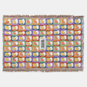 BEER Pop Art custom monogram gooi deken (Voorkant)