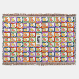 BEER Pop Art custom monogram gooi deken