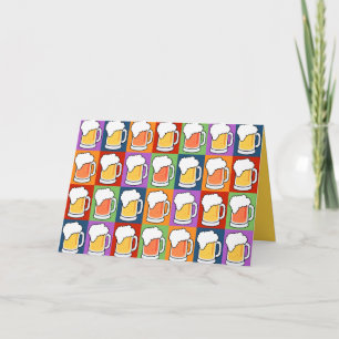 BEER Pop Art custom wenskaart Kaart