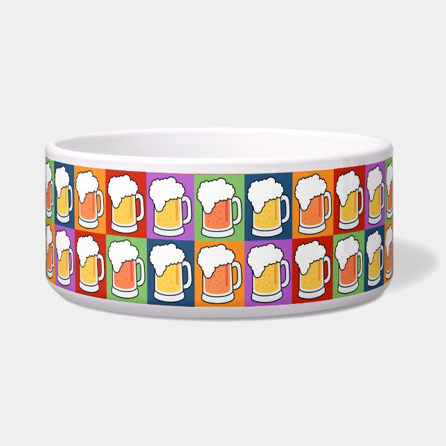 BEER Pop Art pet bowls Voerbakje (Voorkant)