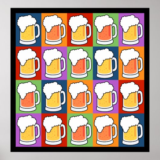 BEER Pop Art poster (Voorkant)
